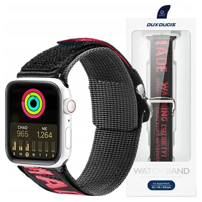 Produktbild von Dux Ducis Armband für Apple Watch Ultra Se/8/7/6/5/4/3/2 49/45/44/42Mm Schwarz