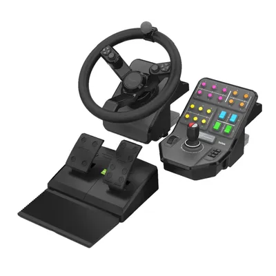 Produktbild von Logitech G G Heavy Equipment Bundle Farm Sim Controller, Lenkrad + Pedale, PC, Analog / Digital, Kabelgebunden, USB, Schwarz