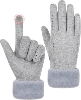 Damen Winterhandschuhe mit thermischem Touchscreen aus 100% Polyester, Hauptbild