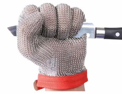 Produktbild von Einweghandschuh ThreeH Edelstahl-Handschuhe, Netzstoff, schnittfest, stichfest, Schutzhandschuhe zum Schneiden, Schneiden, Arbeiten, GL08 M (1 Stück)