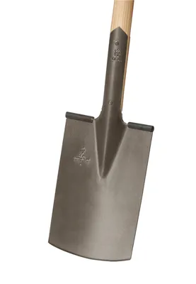 Produktbild von Bauspaten 285x185/180mm Gr.2 Gärtner Form m.Trittschutz u.Eschen-T-Stiel IDEAL