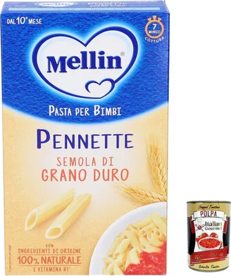 Produktbild von 3x Mellin Pennette Pasta , 280g + Italian Gourmet polpa 400g