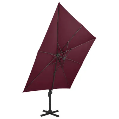 Produktbild von vidaXL Ampelschirm mit Lüftung 300x300 cm Bordeauxrot