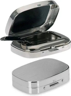 Produktbild von Famanu Taschenaschenbecher - 65x5x15 cm - Silber vergoldet
