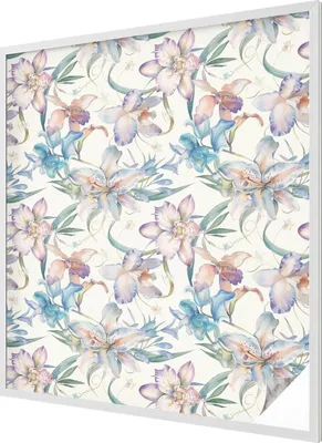 Zdjęcie produktu dla Folia witrażowa - 116x100 cm - wzór witrażowy - nieprzezroczysta dekoracyjna folia do ochrony prywatności - samoprzylepna, ochrona UV - motyw kwiatowy