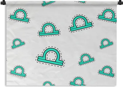 Produktbild von MuchoWow® Wandteppich Wandbehang Waage - Tierkreiszeichen - Astrologie 90x67.5 cm Tapisserie Dekoration Wandtuch - Fototeppich - Wand-Skulpturen