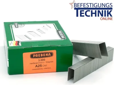 Produktbild von Prebena Klammern A25CRF A 80/25mm A2 rostfrei für 1GP-A25 KL-01 3M