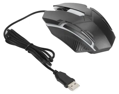 Obrázok produktu pre USB myš M3 s podsvietením, káblová myš s ergonomickým dizajnom, počítačová myš pre notebooky Macbook a PC, čierna