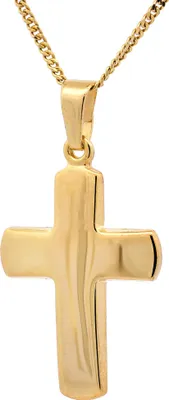 Produktbild von Gold Anhänger Kreuz  mit Goldkette massiv 333 - 8 Karat Gold 60 cm