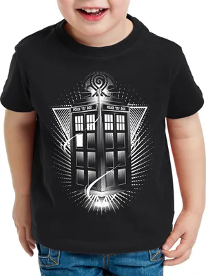Produktbild von style3 Wibbly Wobbly T-Shirt Kinder zeitreise serie polizei notrufzelle