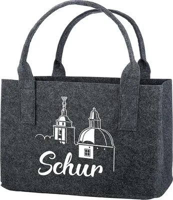 Produktbild von Gilde Tasche, "Schur", Schriftzug, Filz, grau, VE 1, L. 25 cm, B. 40 cm, H. 26 cm Höhe: 26.00 cm Breite: 40.00 cm Tiefe: 25.00cm 88101