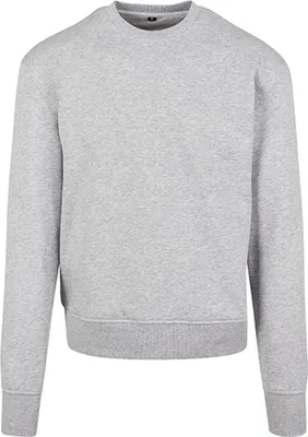 Produktbild von Build Your Brand BY120 | Herren Sweat Premium Oversize Crewneck Sweatshirt - Farbe: Heather Grey - Größe: XL