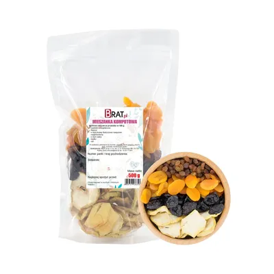 Zdjęcie produktu dla Mieszanka kompotowa 500g Brat.pl