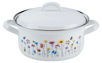 Image de Riess Casserole Flora avec couvercle Ø14cm Country Emaille Induction