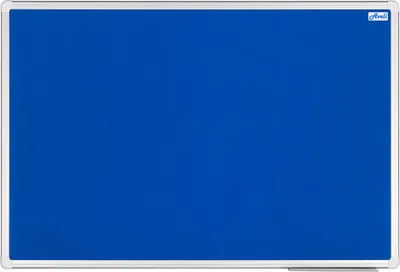 Zdjęcie produktu dla AVELI Tekstylna tablica ścienna 90x60 cm niebieska, rama aluminiowa