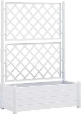 Obrázek produktu pro vidaXL květináč s mříží 100x43x142 cm PP Bílý