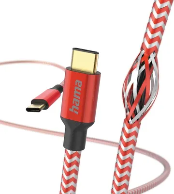 Immagine prodotto di Hama Cavo USB riflettente 1,5 m USB 2.0 USB C Rosso (00201560)