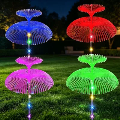 Solar-Tuinleuchten 4er-Pack – Farbwechselnde Quallen-Licht