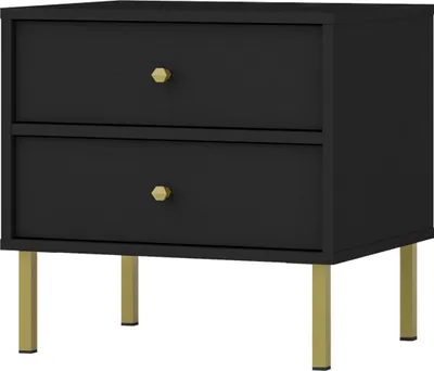 Produktbild von Masseno Nachttisch TORINO Nachtschrank Beistelltisch für Schlafzimmer 51,8 x 50 x 40,8 cm Graphitfarben