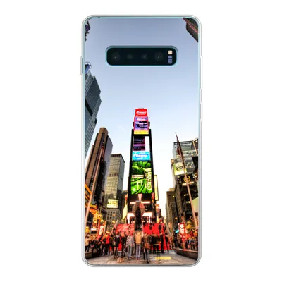 Produktbild von MuchoWow® Handyhülle Schutzhülle Hülle für Samsung Galaxy S10 Plus New York - Nacht - Platz Silikon Softcase Handy Hülle - Schutzhülle
