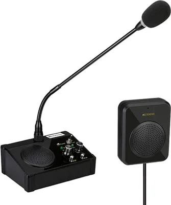 Obrázek produktu pro Retekess TW106 Okenní reproduktor, interkom, dvoucestný interkomový systém, dvoucestný okenní interkom pro školu, pokladnu, ordinaci, kliniku, banku