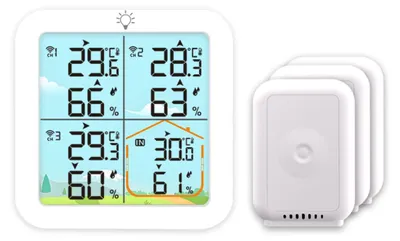 Produktbild von INF Multifunktionales Farbdisplay Thermo Hygrometer 3.43 inch für Zuhause