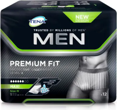 Zdjęcie produktu dla TENA Men Level 4 Premium Fit Prot. bielizna rozmiar M, 12 szt