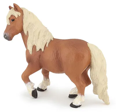 Produktbild von Papo Shetland Pony, 3 Jahr(e), Horses, foals and ponies, Braun, Weiß, PVC