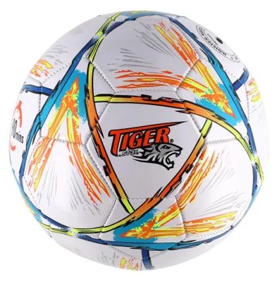 Obrázok produktu pre Farebný futbalový loptička, nafukovaná, šitá z kože, priemer 23 cm, veľkosť 5, v obale