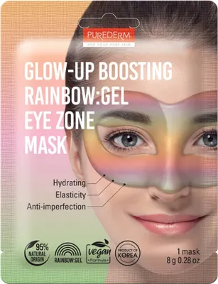 Produktbild von PUREDERM - Glow-Up Boosting Rainbow: Gel Eye Zone Mask, 8g Hydrogel-Augenmaske
