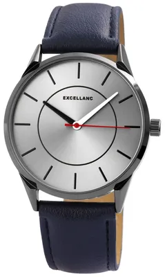 Produktbild von Excellanc 2900107-003 Herrenuhr Kunstlederband blau Analog