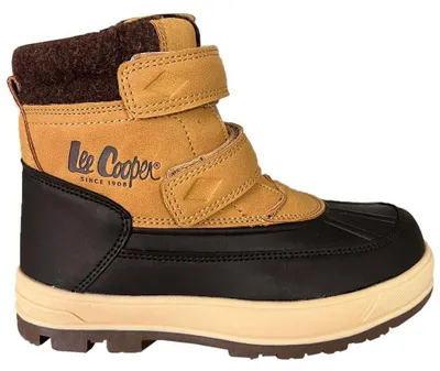 Image de Lee Cooper - Bottines pour enfants « LCJ-23-01-2059K » MR78344 (34 EU) (marron/noir/jaune)