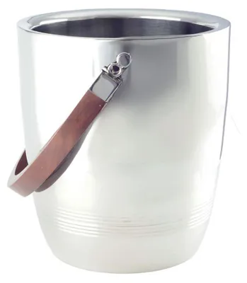 Produktbild von Doppelwandiger Weinkühler mit Holzgriff, 25 x 25 x 28 cm