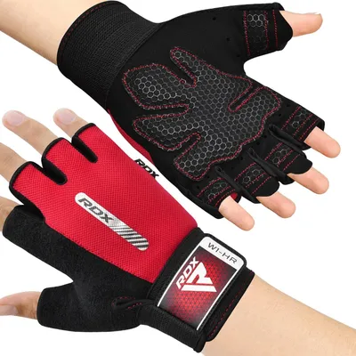 Produktbild von RDX Gewichtheberhandschuhe für Fitnessstudio, Fitnesstraining, rutschfest, gepolstert, vollständiger Handflächenschutz, ultrabelüftet, für Training, Radfahren, Rudern