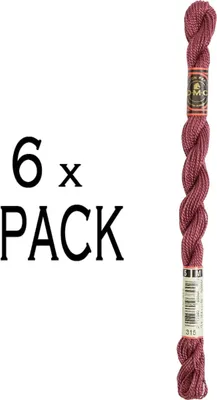 Produktbild von 6x DMC Perlgarn Stärke 5, 15 m, 115AR/5-315, VPE