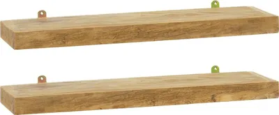 Immagine prodotto di vidaXL Mensole da parete 2 pezzi 60x15x4 cm in legno massiccio teak