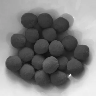 Immagine prodotto di PomPon / batuffoli di cotone - 10 mm / set da 50 - grigio scuro