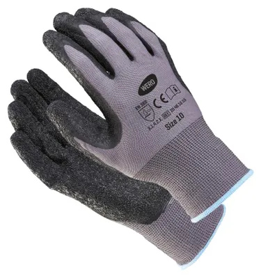 Produktbild von Montagehandschuh HeavyGrip grau/schwarz, Gr. 7, 12 Paar