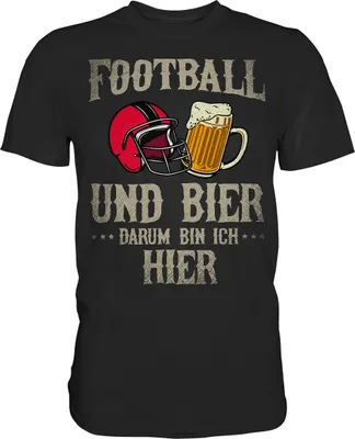 Produktbild von American Football und Bier T-Shirt – Black / S