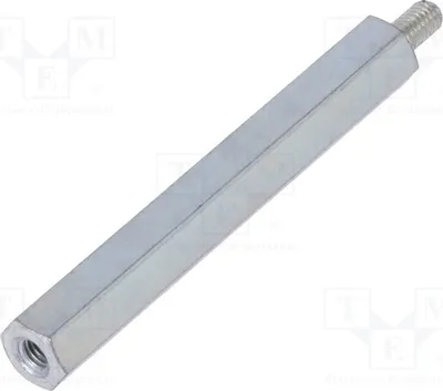 Obrázek produktu pro 10 kusů distančních vložek se závitem, vnější závit: M3, délka: 45 mm, vnitřní závit: M3, rozměry: 225 x 45 mm
