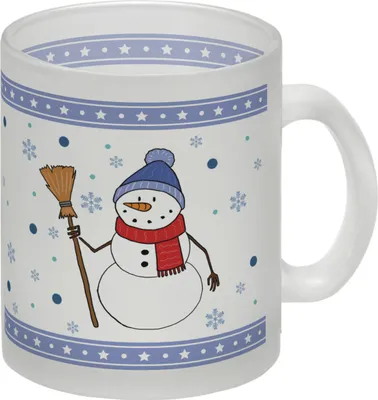 Produktbild von Süßer Schneemann Weihnachten Glas Tasse