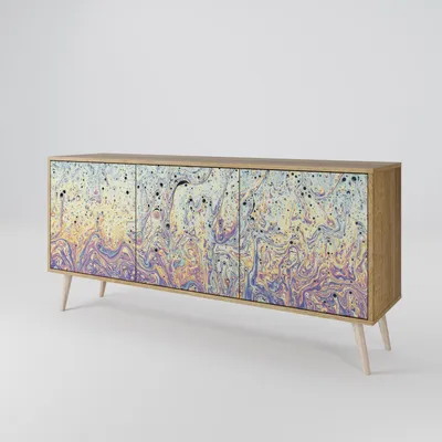 Immagine prodotto di Spacerebels cassettiera a 3 ante - credenza cassettiera - credenza alta - mobile armadio - soggiorno camera da letto - 57,5×164,5×42 (HxLxP)