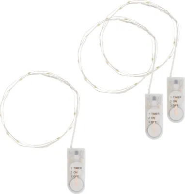 Produktbild von VBS Micro-LED-Lichterkette, mit Timer, 10 LEDs, 3 Stück