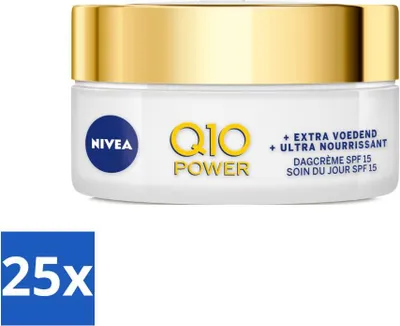 Obrázok produktu pre NIVEA - Q10 Power Day Cream Extra Nourishing - krém proti vráskam - SPF 15 - organický arganový olej - suchá pleť - 50 ml - hodnotné balenie - 25 kusov