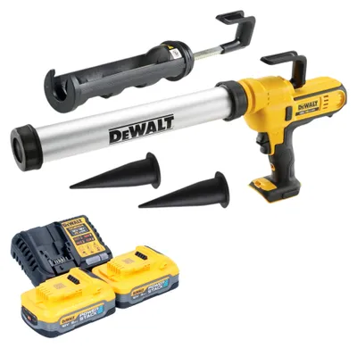 Produktbild von DeWalt DCE 581 H2K Akku Kartuschenpistole 18 V 310 ml + 2x Powerstack Akku 5,0 Ah + Ladegerät + Koffer
