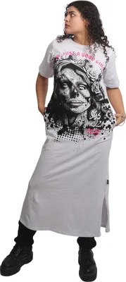 Produktbild von Yakuza Damen Good Girls Maxi T-Shirt Kleid, Weiß, XL