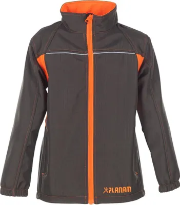 Produktbild von Planam Softshelljacke Kinder Gr. 170/176 oliv/orange