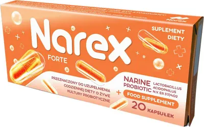 PROBIOTYK NARINE FORTE 20 KAPSUŁEK - NAREX