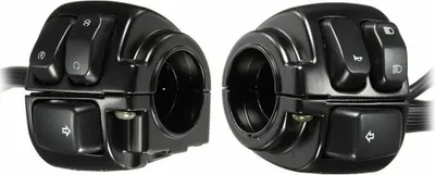 Productafbeelding van Stuurknoppen voor motorfiets, 1 inch, 25 mm, met aansluitkabel, zwart