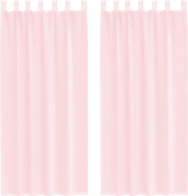 Produktbild von vidaXL Voile Vorhänge mit Stangentaschen 2 Stk. Hellrosa